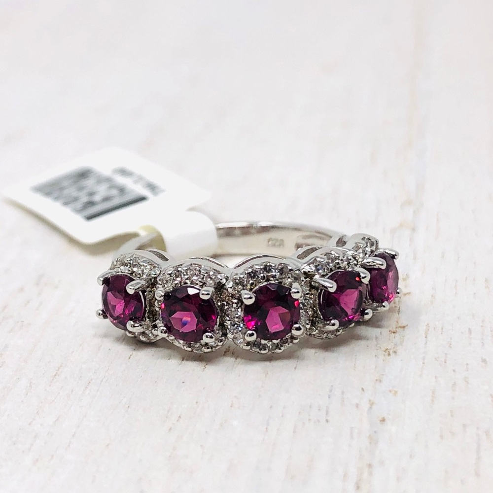 Sterling silver ring, with gemstone, size approx 5 - NWT - Picture 3 of 12
